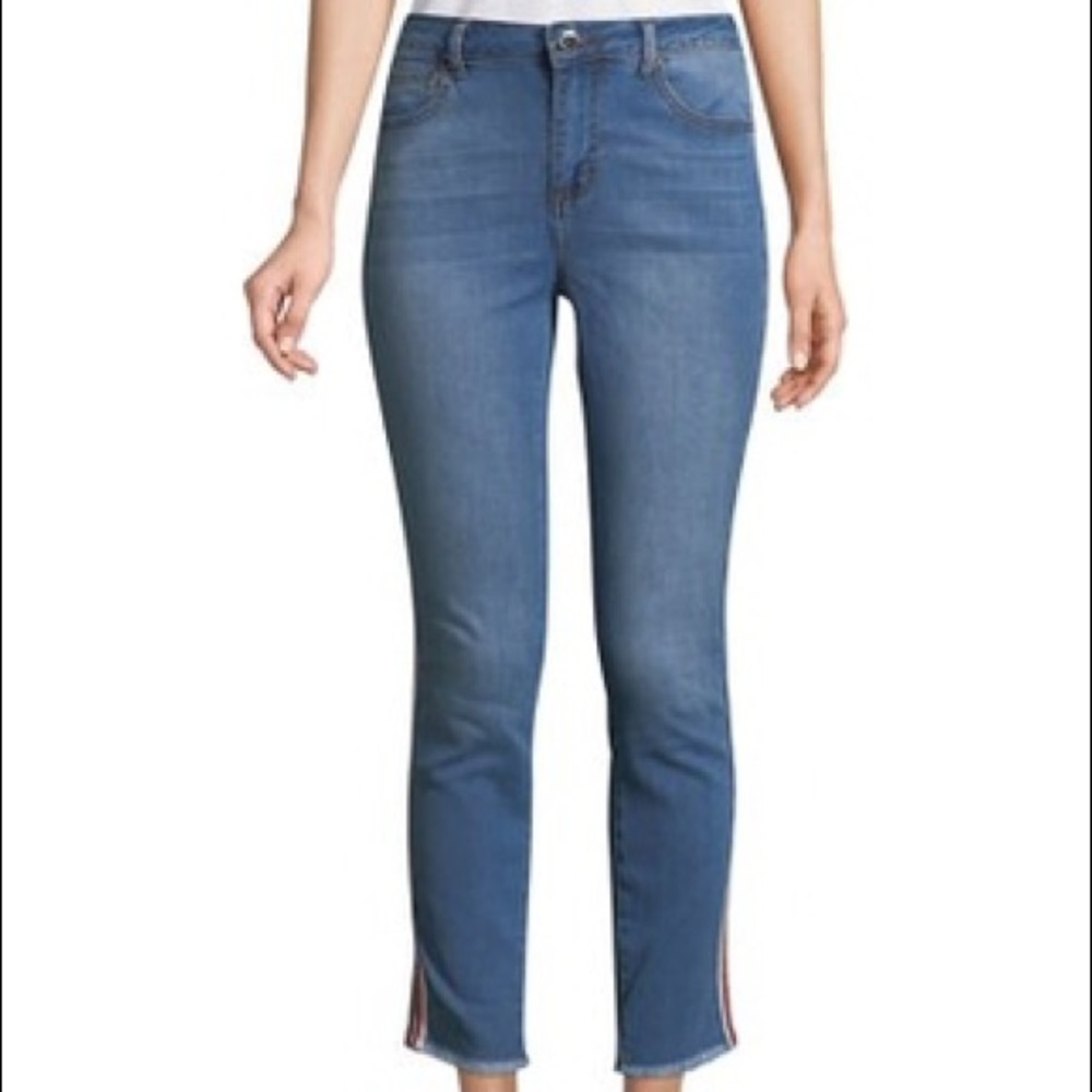 Romeo and Juliet cropped jeans with stripe